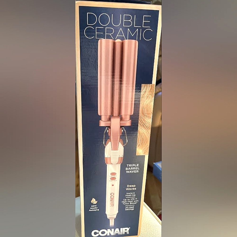 Conair Double Ceramic Triple Wave Curler (BRAND NEW) Never Used!